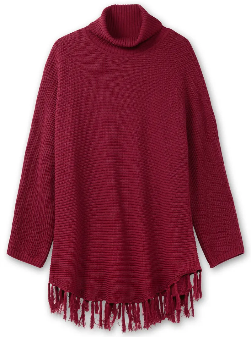 sheego Strickpullover, Beere, – Produktbild 1 von 2