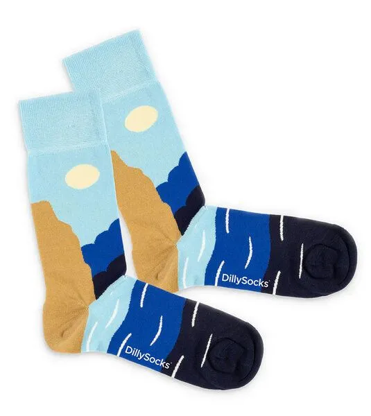 DillySocks DillySocks Socken Ocean Dive aus Biobaumwoll-Mix, Blau, – Produktbild 1 von 4