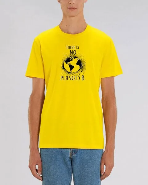Human Family Human Family Bio Unisex T-Shirt "There is NO Plan(et) B", Goldgelb, – Produktbild 2 von 4