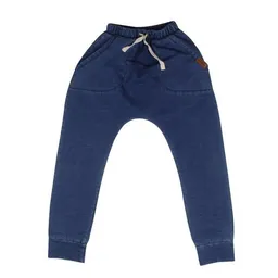 Walkiddy Kinder Jogger GOTS zertifiziert, dunkelblau, Denim-Jersey, Kordelbund, weich & bequem – Walkiddy – Produktbild 1 von 1