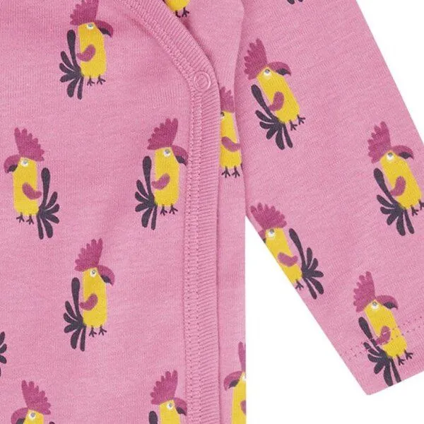 Sense Organics sense-organics Baby Wickelbody *Kroko grün*/*Kakadu pink* Gots & Fair Trade I Sense Organics, Pink, – Produktbild 2 von 2