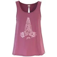 Jaya Jaya ALASKA GIVE - Damen - lockeres Top mit offenem Rücken aus Tencel-Baumwoll-Mix, Mauve/rosa, – Produktbild 1 von 1