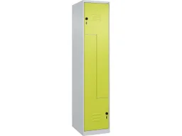 C+P C+P Z-Spind Classic PLUS, 2 Fächer, 1850x400x500mm, Lichtgrau/Clowngrün – Produktbild 1 von 1