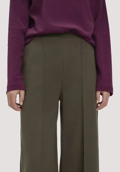 hessnatur hessnatur Hose Wide Leg Relaxed aus Bio-Baumwolle, Vintage oliv, – Produktbild 2 von 3