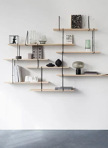 Hausen Hausen Wandregal LINK Duo shelf ash / black, Black, – Produktbild 2 von 4