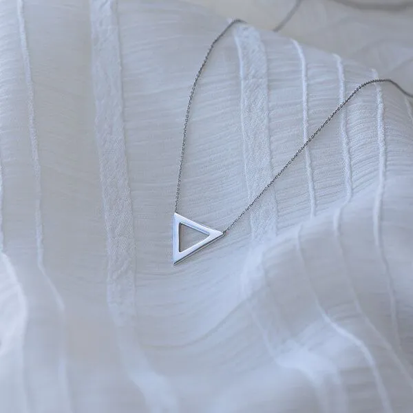 Eppi Eppi Goldener Anhänger mit Dreieck AirTriangle, Weiss, – Produktbild 3 von 4