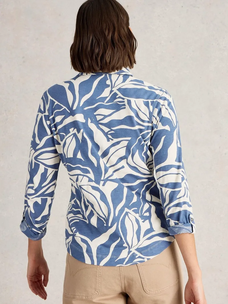 White Stuff Jerseybluse Annie - 40, Marineblau multi, – Produktbild 4 von 4