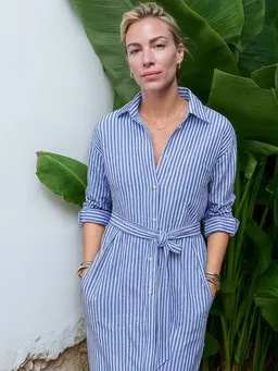 WOTE WOTE Hemdblusenkleid lang mit Gürtel aus Organic Cotton – Produktbild 1 von 1