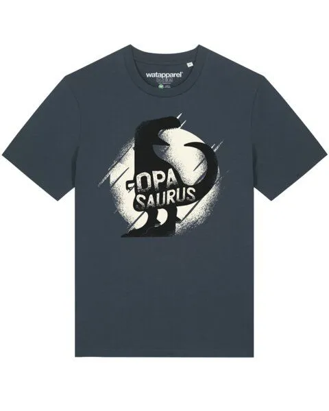watapparel watapparel T-Shirt Unisex Opasaurus, India ink grey, – Produktbild 1 von 4