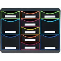 Exacompta Exacompta Schubladenbox Store Box Multi "Black Office", 270x355x271 mm, schwarz/harlekin – Produktbild 1 von 1