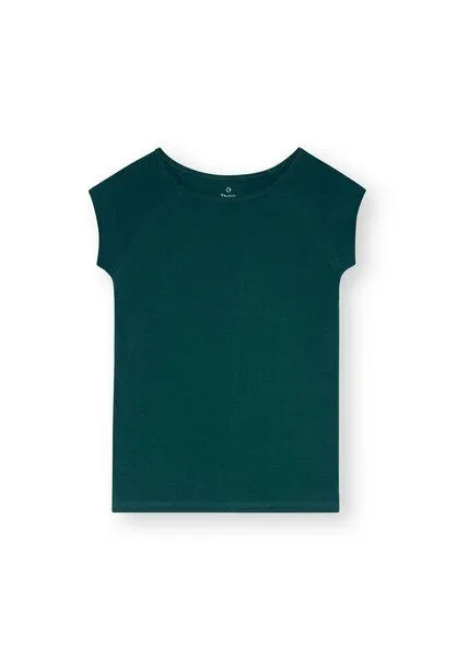 THOKKTHOKK ThokkThokk TT01 Cap Sleeve T-Shirt Damen (GOTS, vegan, Bio-Baumwolle), Deep teal (petrol), – Produktbild 2 von 5