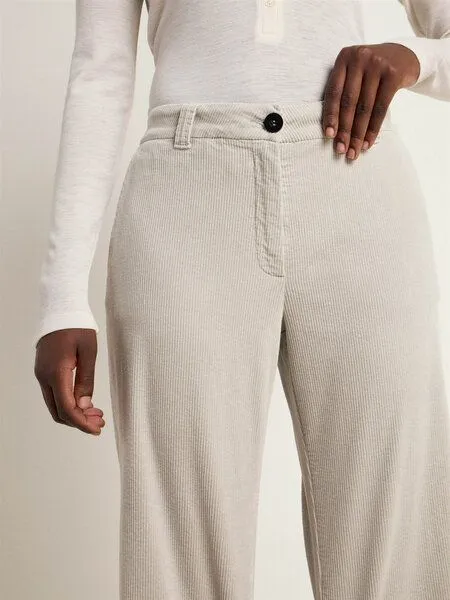 LANIUS LANIUS Kord Marlenehose aus Bio-Baumwolle, Light grey, – Produktbild 3 von 4