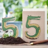 Die Stadtgärtner Die Stadtgärtner Karte zum 5. Geburtstag | Tiermotiv mit Blumensamen zum Einpflanzen – Produktbild 1 von 1