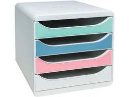 Exacompta Exacompta Schubladenbox "Big Box AutentiK" DIN A4+, 4 Schubladen fbg sort., Korpus weiß – Produktbild 1 von 1