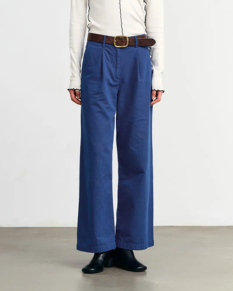 Rotholz Rotholz Damen vegan Hose Hohe Taille Ozeanblau, Dunkelblau, – Produktbild 1 von 2