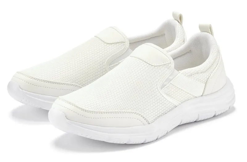 AUTHENTIC LE JOGGER AUTHENTIC LE JOGGER Slipper, Halbschuhe, Freizeitschuhe, Turnschuh, Slip-On-Sneaker Sneaker zum Reinschlüpfen Unisex VEGAN, Weiß, – Produktbild 2 von 5