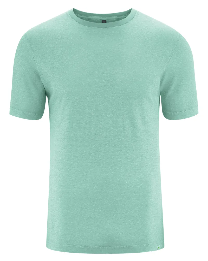 HempAge Hempage Herren vegan T-Shirt Slim Fit Salbeigrün, Grün, – Produktbild 1 von 2