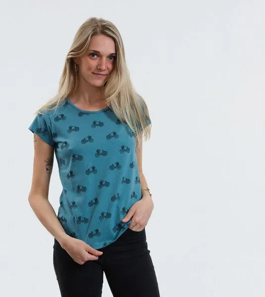 Gary Mash GARY MASH Shirt Asheville Fahrräder aus Bio-Baumwolle, Türkisblau (blau), – Produktbild 2 von 4