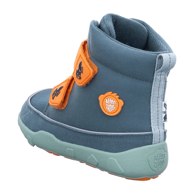 Affenzahn Affenzahn Mid Boot Vegan Comfy Bunny für Kinder, blau, Größe 30 EU, Blau, – Produktbild 3 von 7