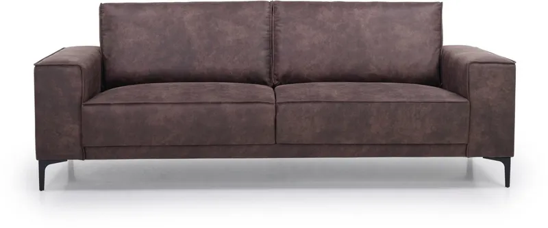 OTTO home 3-Sitzer OLAND Luxus-Microfaser, Sofa, B: 224 cm, Skandi-Design, Braun, – Produktbild 3 von 5