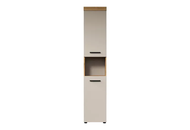 trendteam Hochschrank Badhochschrank Evoke Oak Melamin & Kaschmir B/H/T: 36 / 184 / 31 cm, Braun, – Produktbild 2 von 3