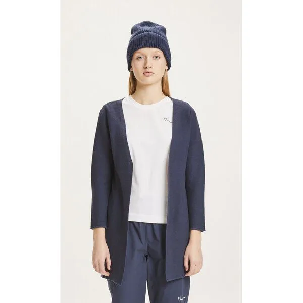 KnowledgeCotton Apparel KnowledgeCotton Apparel Basic Cardigan LOTUS aus Bio-Baumwolle, Blau (total eclipse), – Produktbild 1 von 3