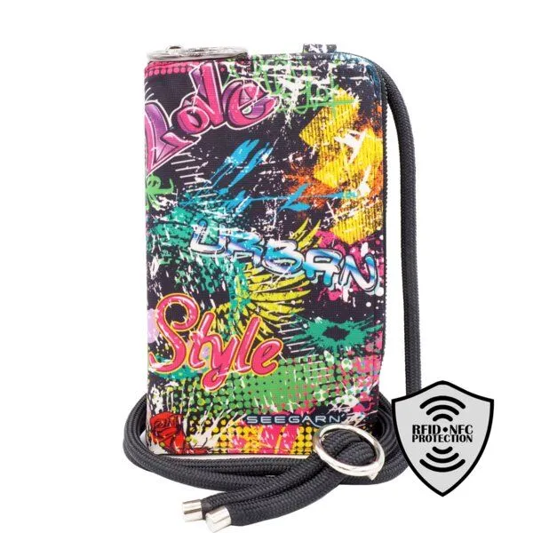 Seegarn Seegarn-Täschle / 2in1 Handy-Tasche und Geldbeutel (MB12), K3 - kordel schwarz, – Produktbild 2 von 5