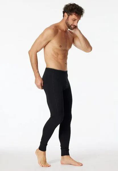 Schiesser Schiesser Lange Unterhose elastisch Biobaumwolle 95/5, Schwarz, – Produktbild 1 von 4