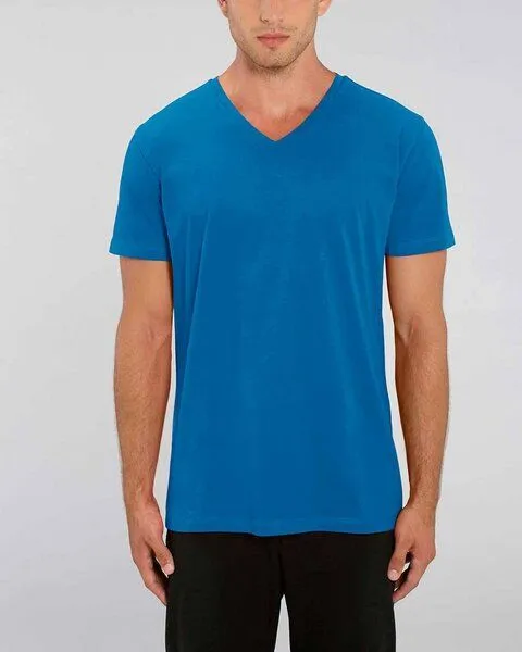 YTWOO YTWOO Männer Bio T-Shirt mit V-Ausschnitt, nachhaltig & fair hergestellt, Royalblau, – Produktbild 1 von 4