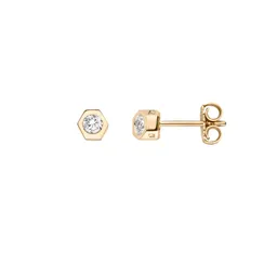 Maren Jewellery Sunray Ohrstecker - 18K Gelbgold & Labordiamanten – Produktbild 1 von 1