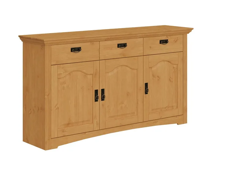 OTTO home Kommode Konrad, aus massiver Kiefer, Breite 156 cm, mit Schubladen, FSC®, Beige, – Produktbild 1 von 5