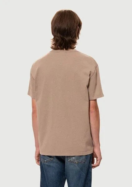 Nudie Jeans Nudie Jeans T-Shirt Leffe Pocket - Brown Melange – Produktbild 3 von 3