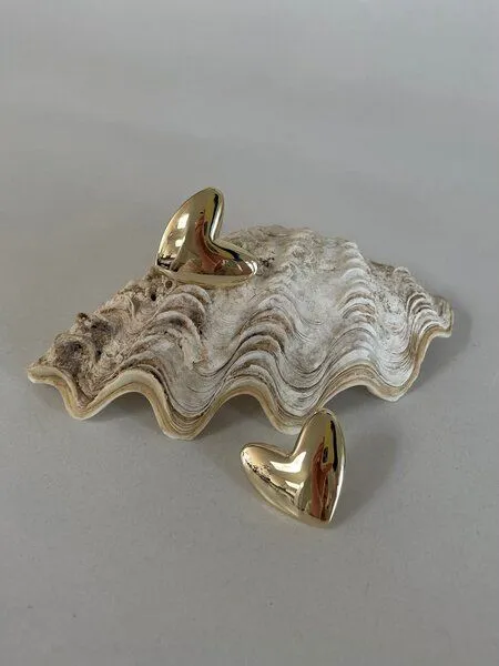 noemvri fashion label noemvri fashion label Herz Ohrstecker, Gold, – Produktbild 3 von 4