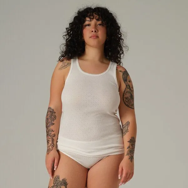 comazo|earth comazo|earth Unterhemd aus Biobaumwolle-Ajour | GOTS zertifiziert, Offwhite, – Produktbild 1 von 4