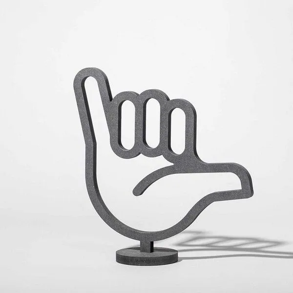 Fyngers Fyngers Dekorationsobjekt gefräst aus Valchromat - Modell Hang Loose – Produktbild 1 von 4