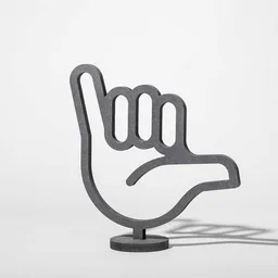 Fyngers Fyngers Dekorationsobjekt gefräst aus Valchromat - Modell Hang Loose – Produktbild 1 von 1