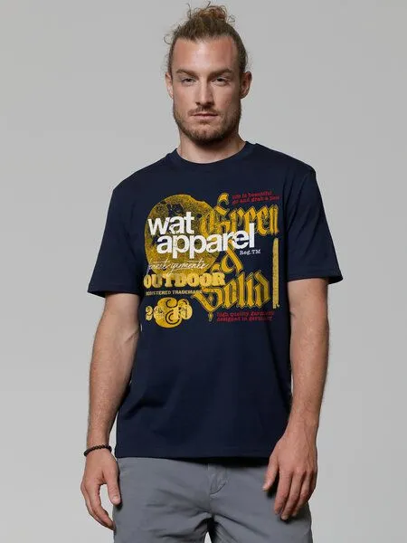 watapparel watapparel T-Shirt Unisex LIMITED EDITION LOGO PRINT 02, French navy, – Produktbild 2 von 4