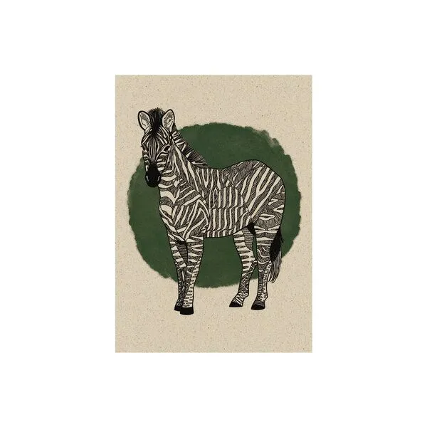 matabooks® matabooks® A6 Postkarte mit Tiermotiv aus nachhaltigem Graspapier – Wildlife, Zebra, – Produktbild 1 von 1