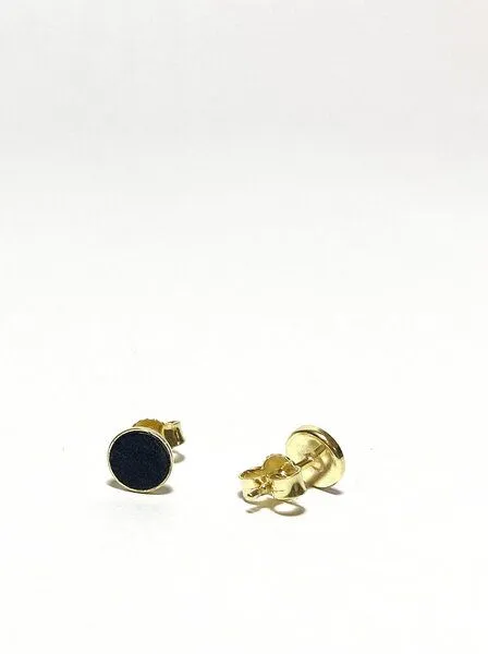monday market monday market Ohrstecker Rebekka, Gold-schwarz, – Produktbild 3 von 4