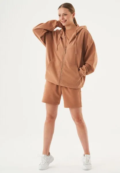 ORGANICATION ORGANICATION Damen ESSENTIALS-SHEYMA- Shorts aus Bio-Baumwolle, Light brown, – Produktbild 2 von 3
