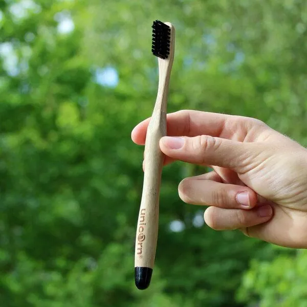 Unicorn unicorn Bambus Zahnbürsten, Schwarz, – Produktbild 3 von 4