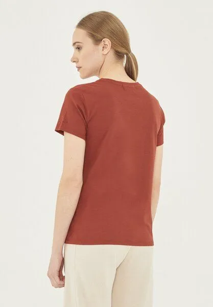 ORGANICATION ORGANICATION Damen Basic T-Shirt aus Bio-Baumwolle, Ginger, – Produktbild 4 von 4