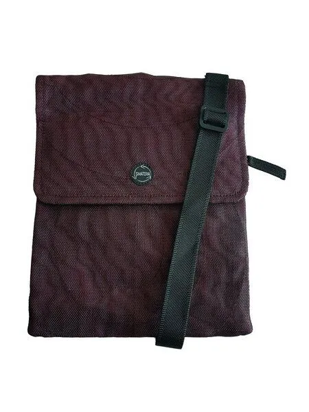 Smateria Smateria Flache Umhängetasche ESC-Kombi / Hüfttasche mit verstellbarem Schulterband, Bordeaux (rot), – Produktbild 2 von 4