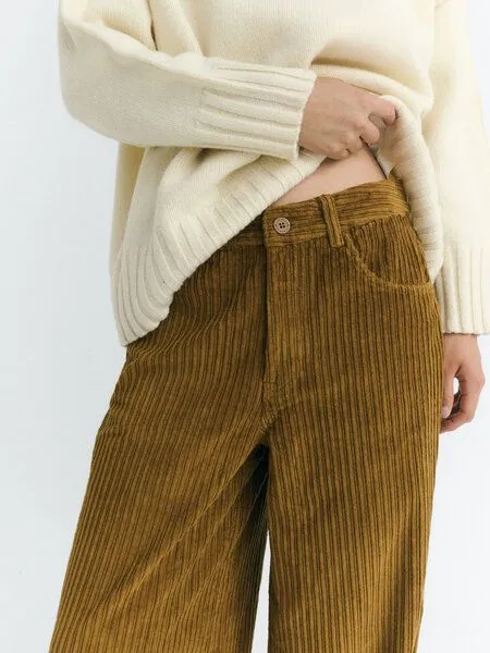 thinking mu thinking mu Damen Hose - Corduroy Hedda Pants - aus Bio-Baumwolle, Light oak (braun), – Produktbild 4 von 4