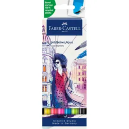 Faber-Castell Faber-Castell Aquarell-Marker Goldfaber Aqua Dual, farbsortiert, 6 Stück – Produktbild 1 von 1