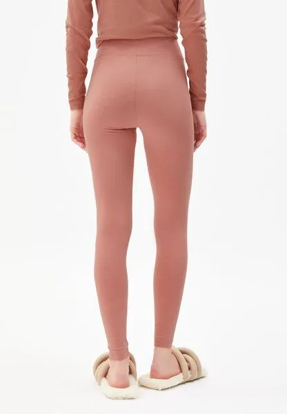 ARMEDANGELS ARMEDANGELS FARIBAA LOGO - Damen Leggings aus Bio-Baumwoll Mix, Red earth, – Produktbild 2 von 4
