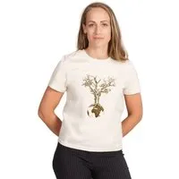 Life Tree Life-Tree Shirt aus Biobaumwolle Fairwear für Damen "Weltenbaum" in Burgundy Rot/Natural Weiß, Natur, – Produktbild 1 von 1