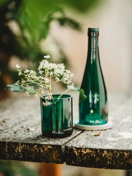 MaBe MaBe Wein Windlicht passend für jeden Tisch, Sideboard, Tresen - egal ob innen oder außen, Petrol, – Produktbild 3 von 4