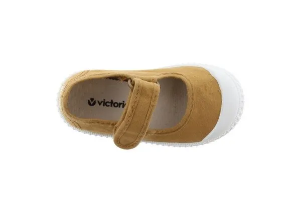 Victoria Victoria vegane Kinder-Klett-Ballerinas – Mercedes de Lona, Oro (gold), – Produktbild 4 von 4
