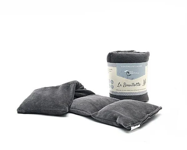 Eco-Conseil Eco-Conseil Wärmekissen aus Bio-Baumwolle, Grau, – Produktbild 2 von 6